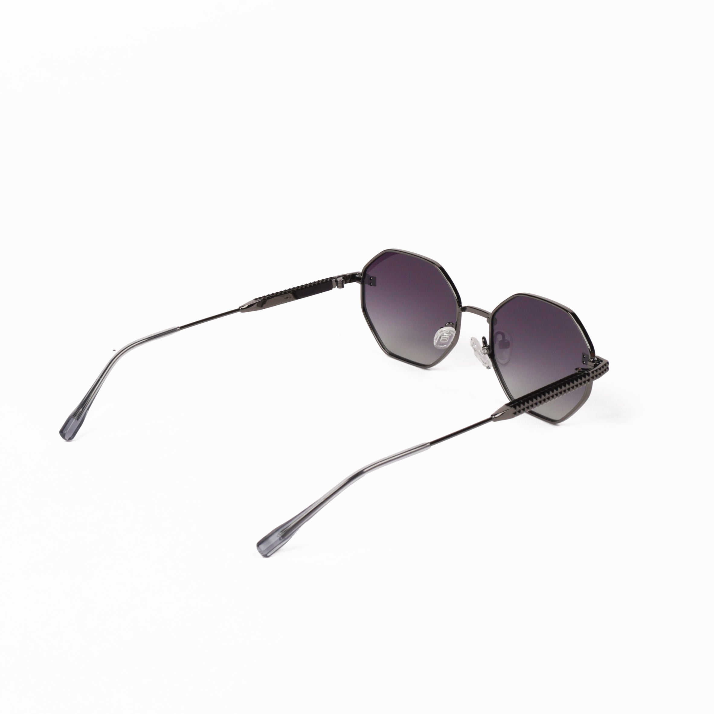 Sunglasses with gradient lenses on a white background